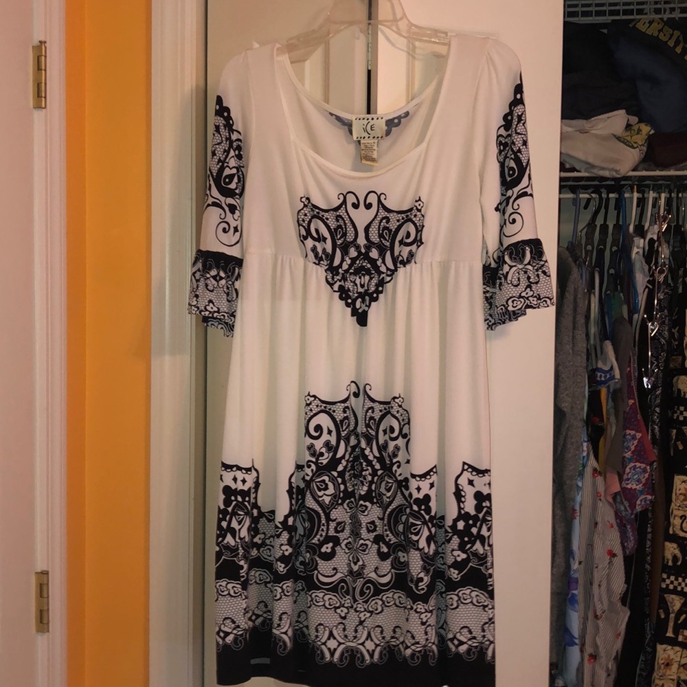 Black and white dress